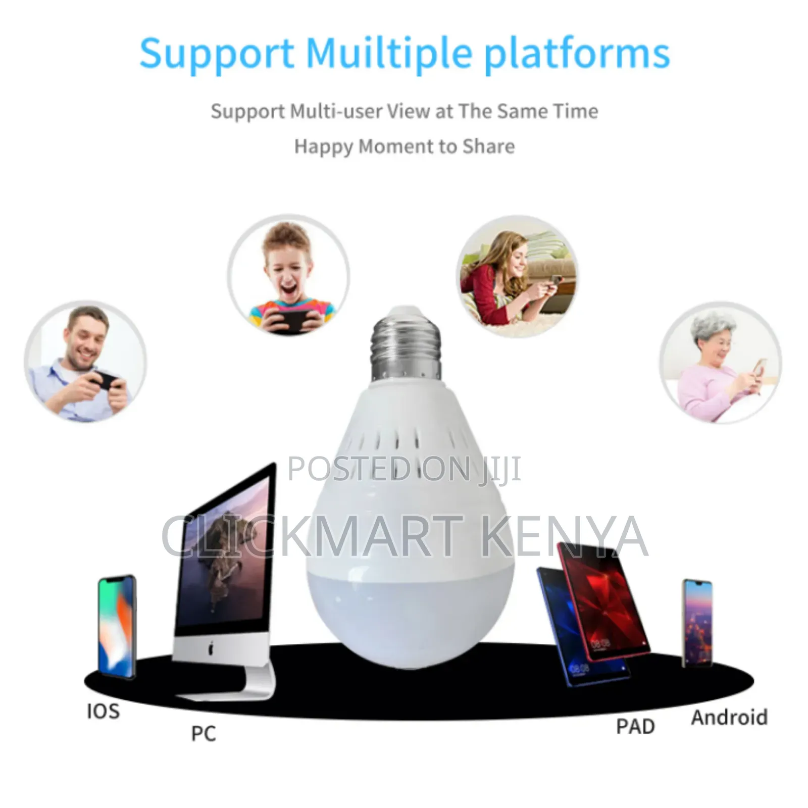 Bulb CCTV Camera for Home, Office,Shop Surveillance CCTV Bulb Camera