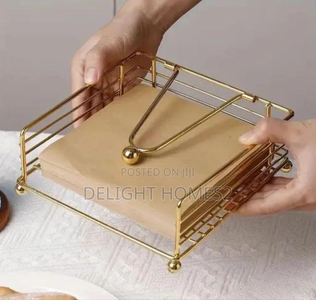Luxury Metallic Serviette Holder_hg - thumbnail 2
