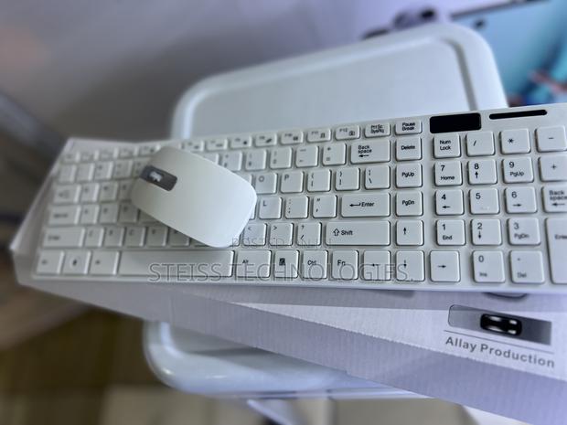 White Wireless Keyboard and Mouse - thumbnail 5