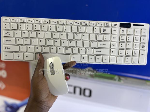 White Wireless Keyboard and Mouse - thumbnail 3
