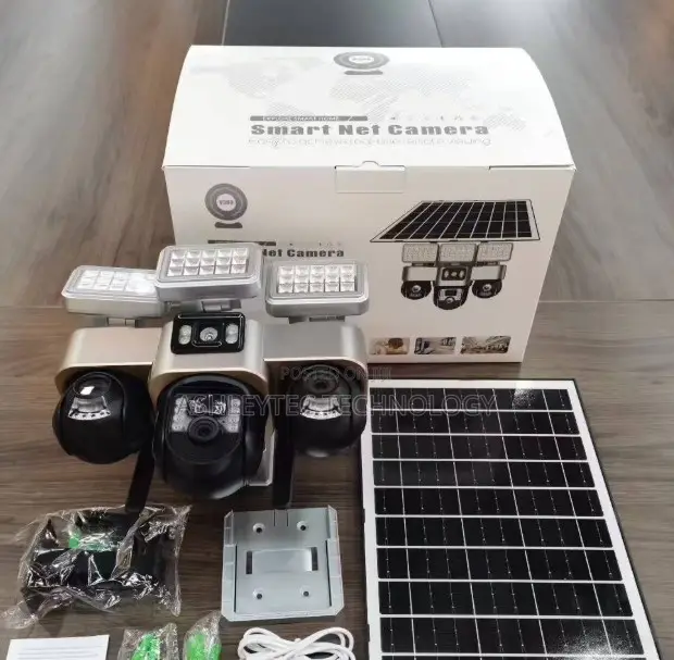 Best 6mp 4g Solar CCTV PTZ Camera Outdoor Tripple Lens CCTV Camera