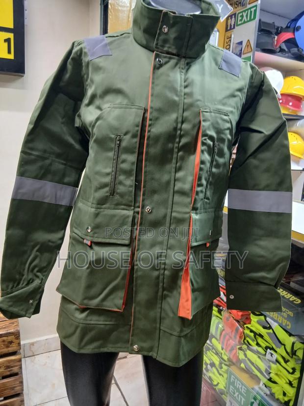 Juggle Green Pure Cotton Twill Fabric Working Jacket