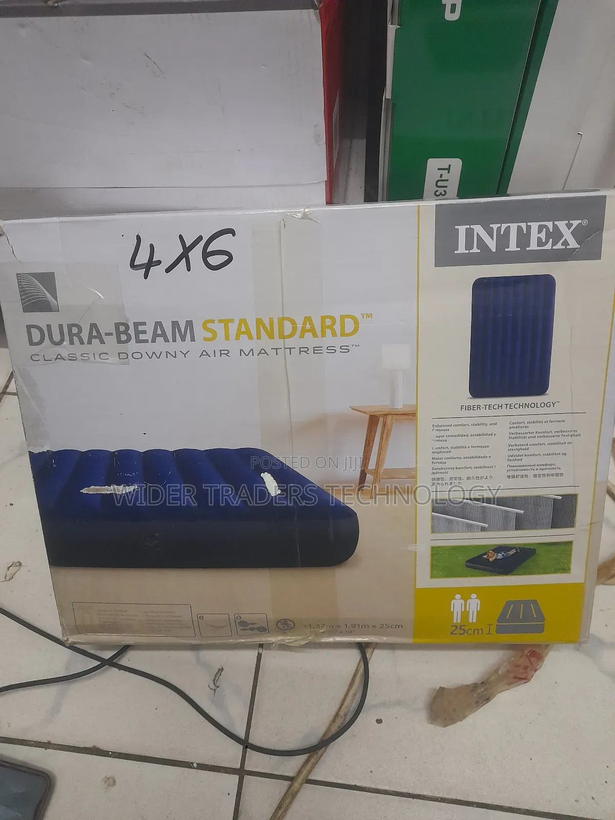 Intex Dura-Beam Standard Classic Downy Air Mattress, "4x6"