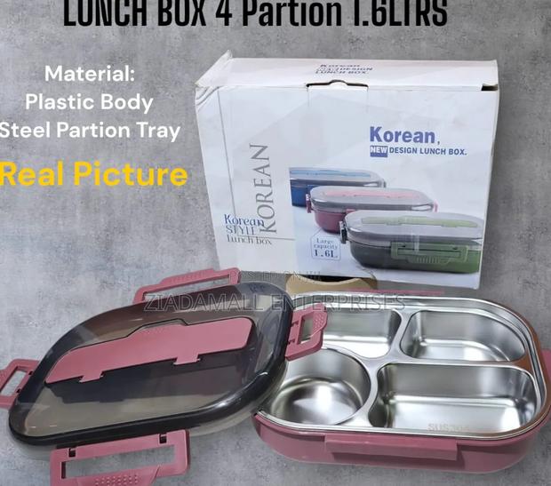 Klch4 Korean Style Insulated Lunch Box - 4 Partition | 1.6l