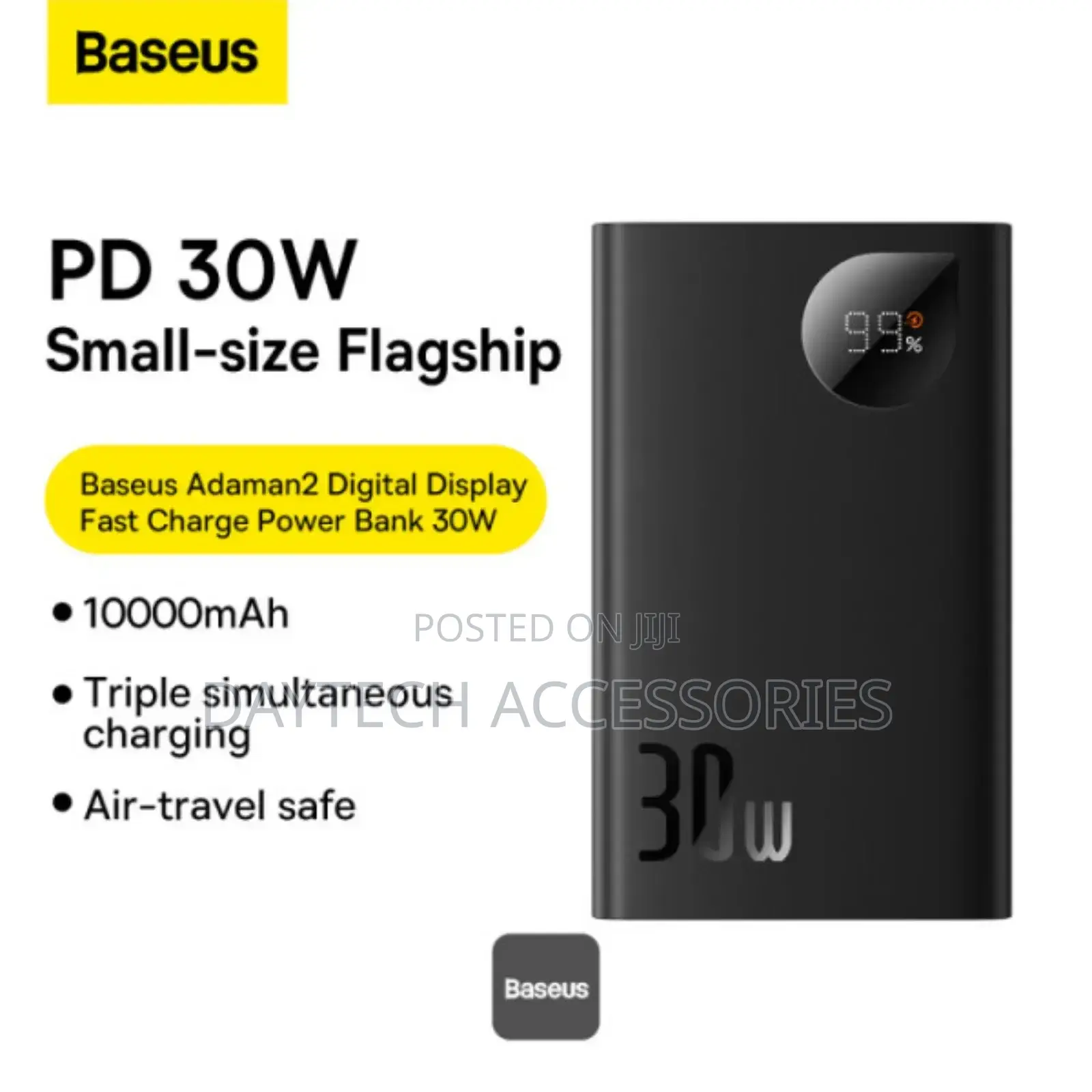 Baseus Adaman2 Digital Display Fast Charger Power Bank 10000mah 30w.
