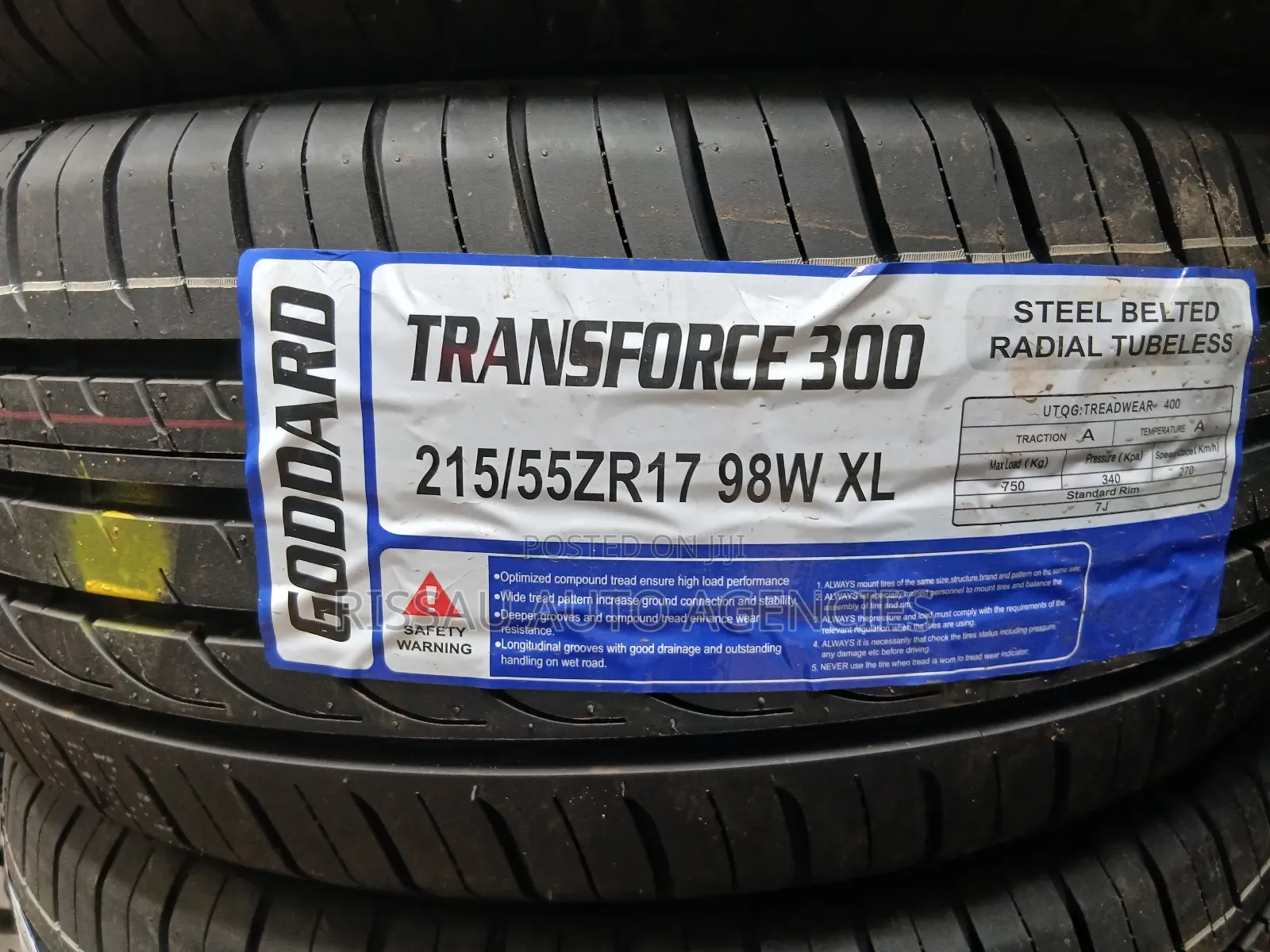 215/55 R 17 Goddard Tyres.
