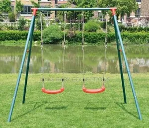 Kids Double Swing Set – Outdoor Playground Garden Fun