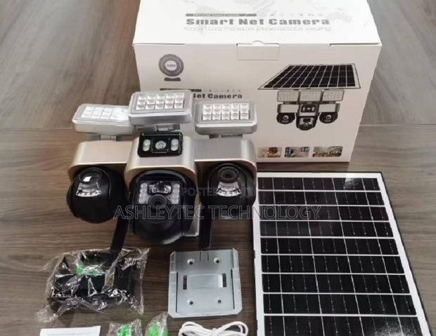 Newe6m 4g Solar 3lens PTZ Full Hd Color Night Vision Security Camera