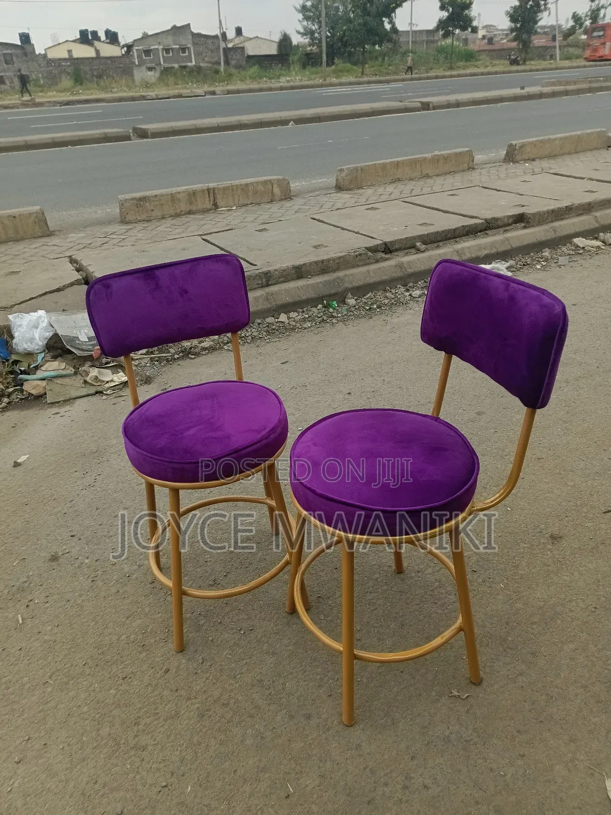 Manicure Technician Purple Stools 