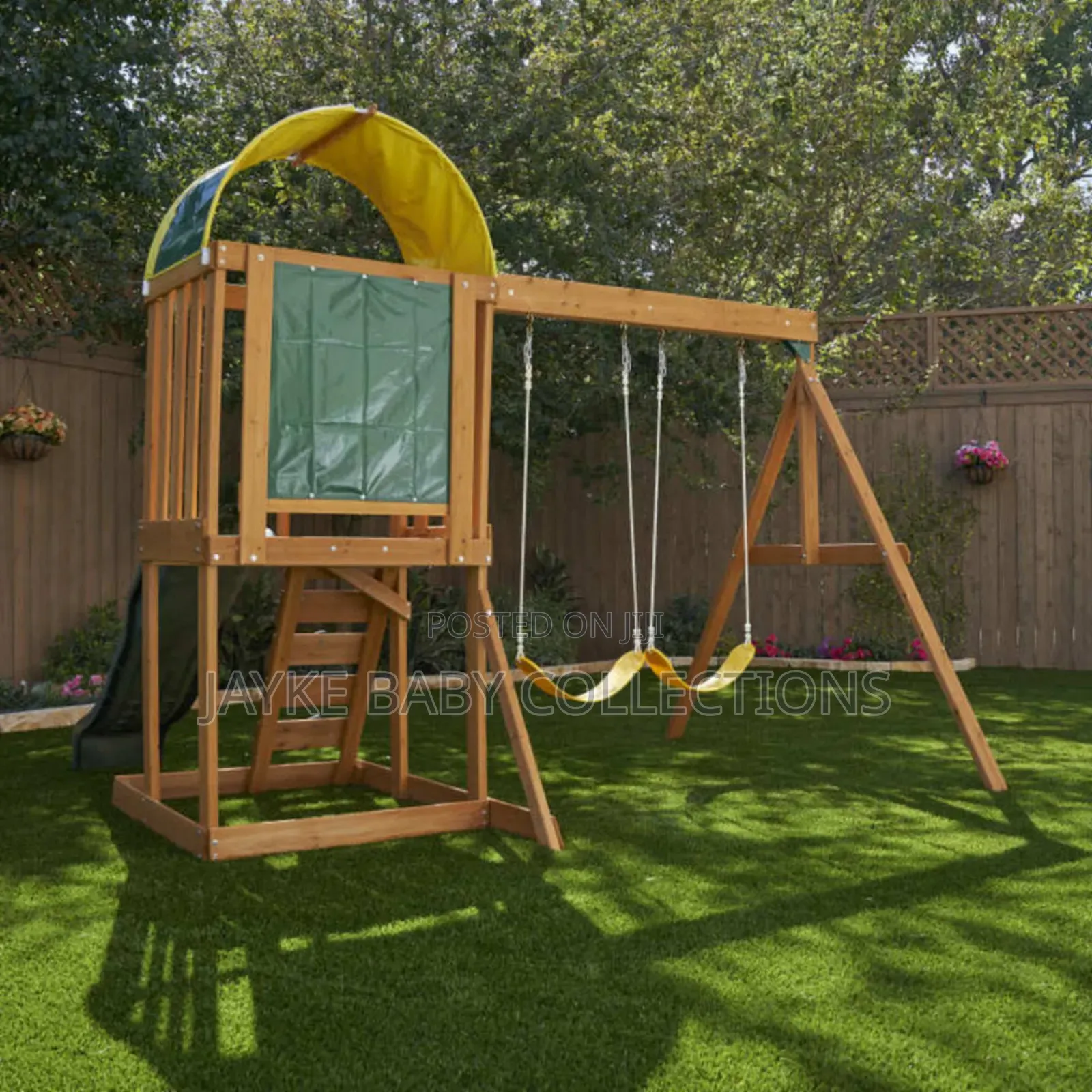 Kidkraft Ainsley Wooden Swing Set Outdoor Playset