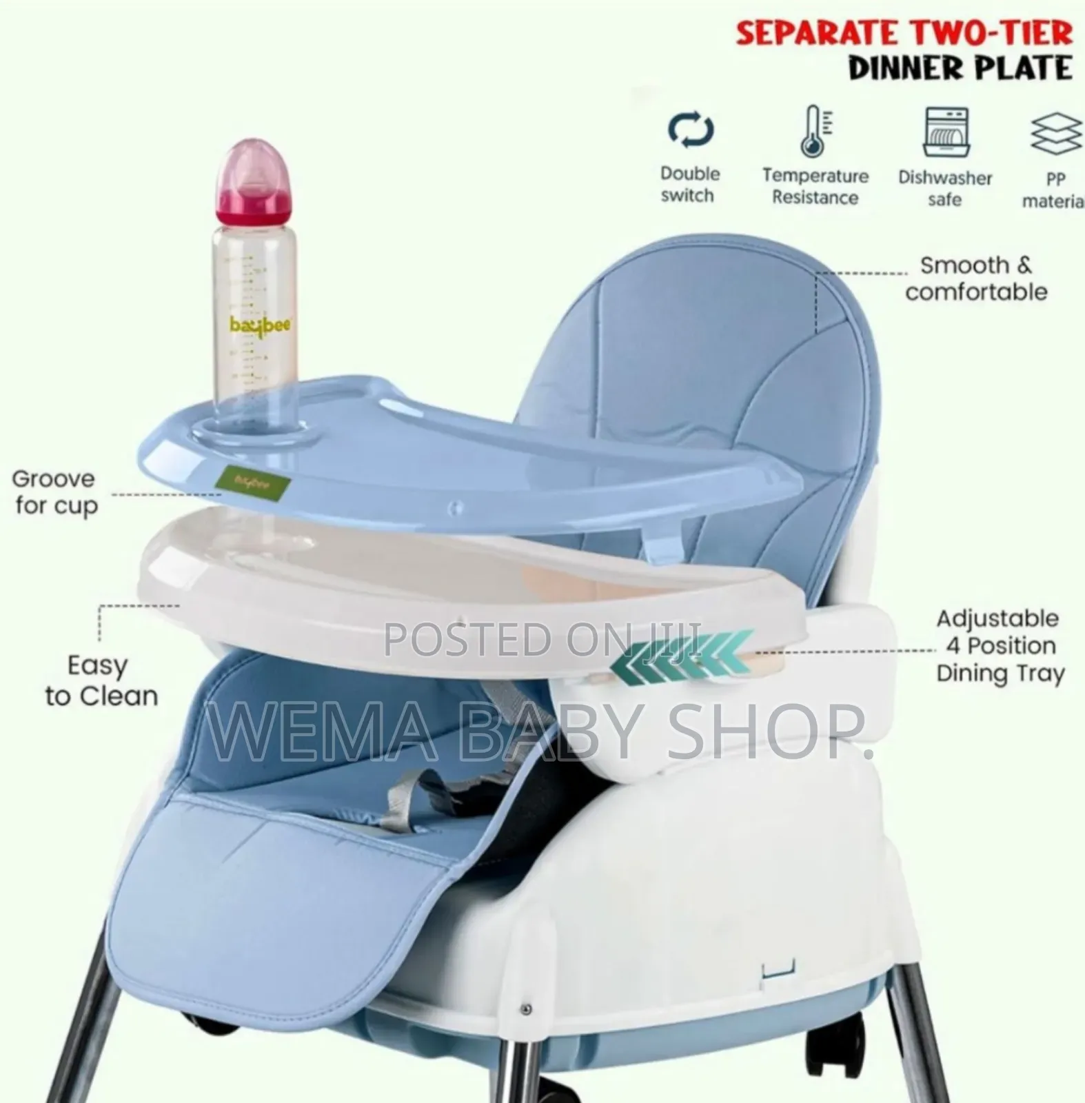 4 in 1 Convertible High Baby Feeding Chair