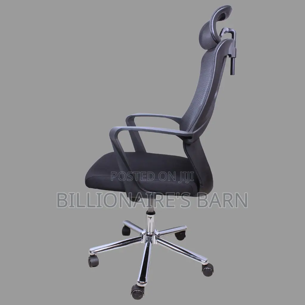 Breathable High Back Mesh Chair Featuring Headrest and Lumbar Support