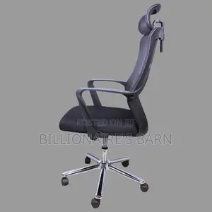 Breathable High Back Mesh Chair Featuring Headrest and Lumbar Support