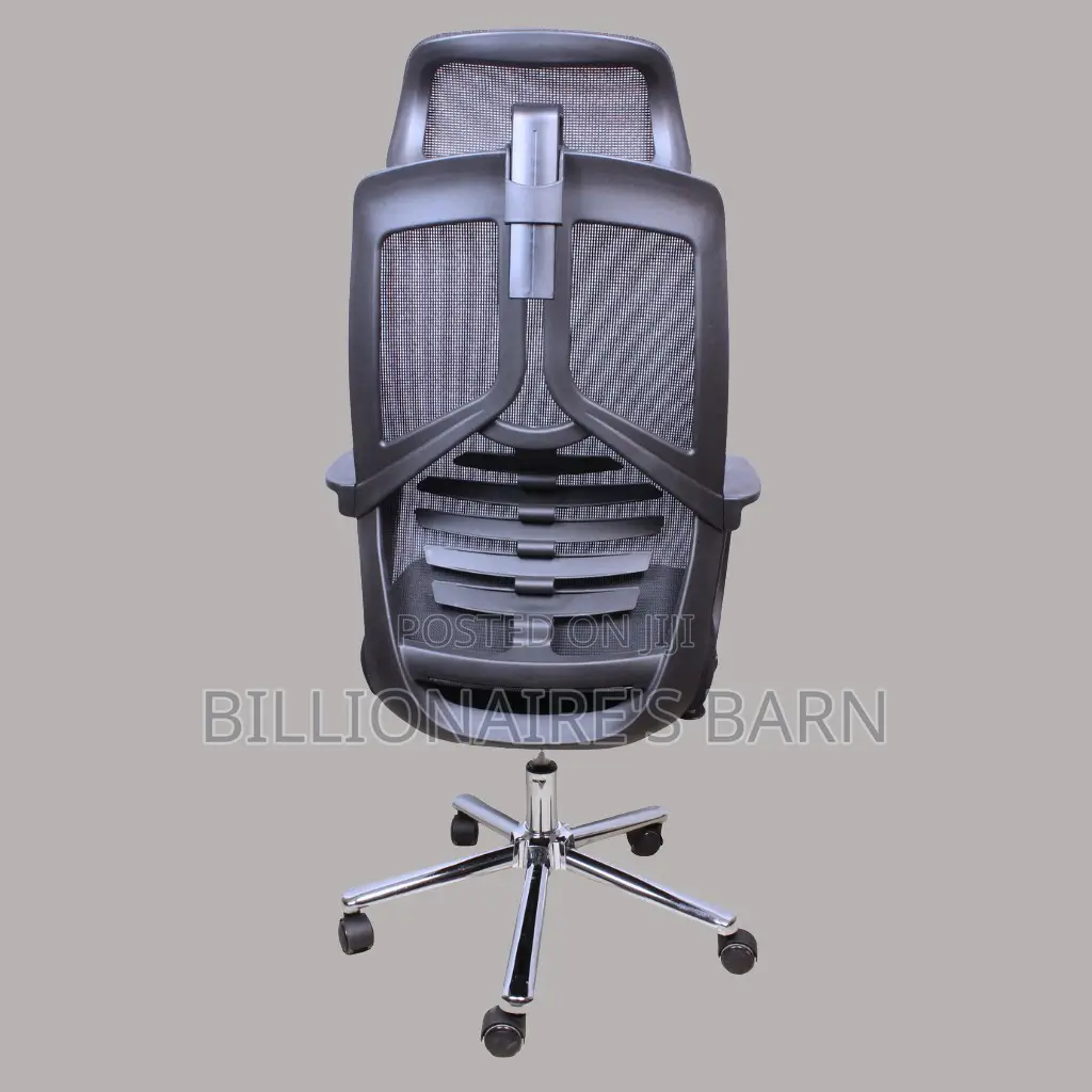 Breathable High Back Mesh Chair Featuring Headrest and Lumbar Support