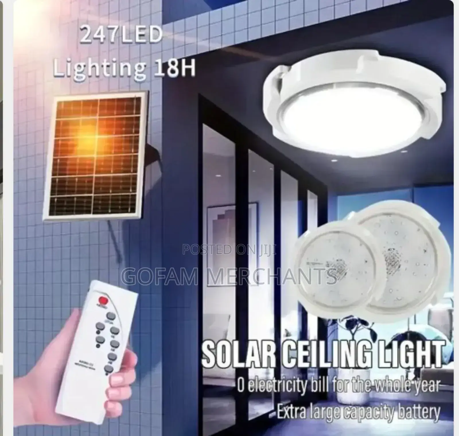 300w Bright Solar Chandelier Light