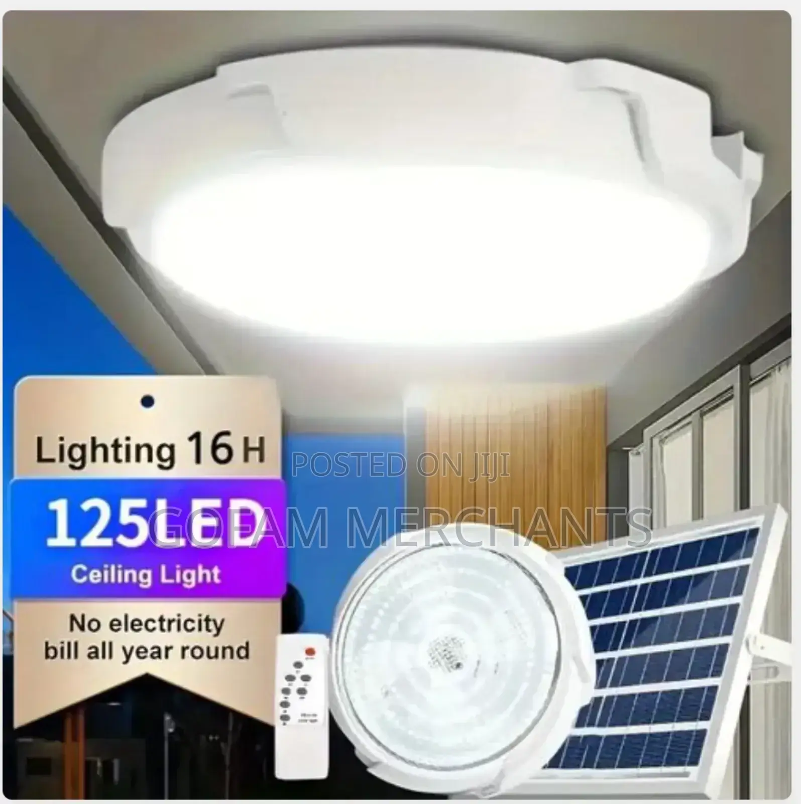 300w Bright Solar Chandelier Light