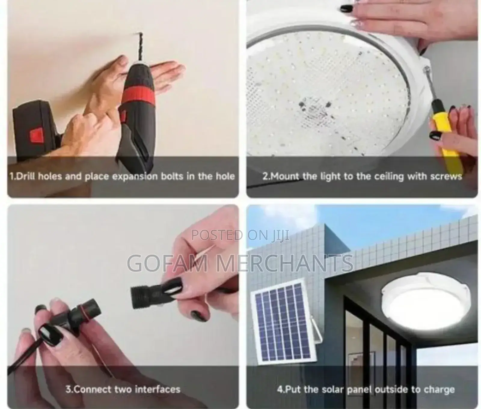 100 W Indoor Solar Ceiling Chadelier Light