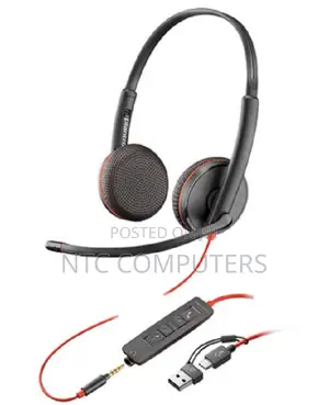 Poly Blackwire 5220 Stereo Usb-C Headset +3.5mm Plug +Usb-C/a Adapter