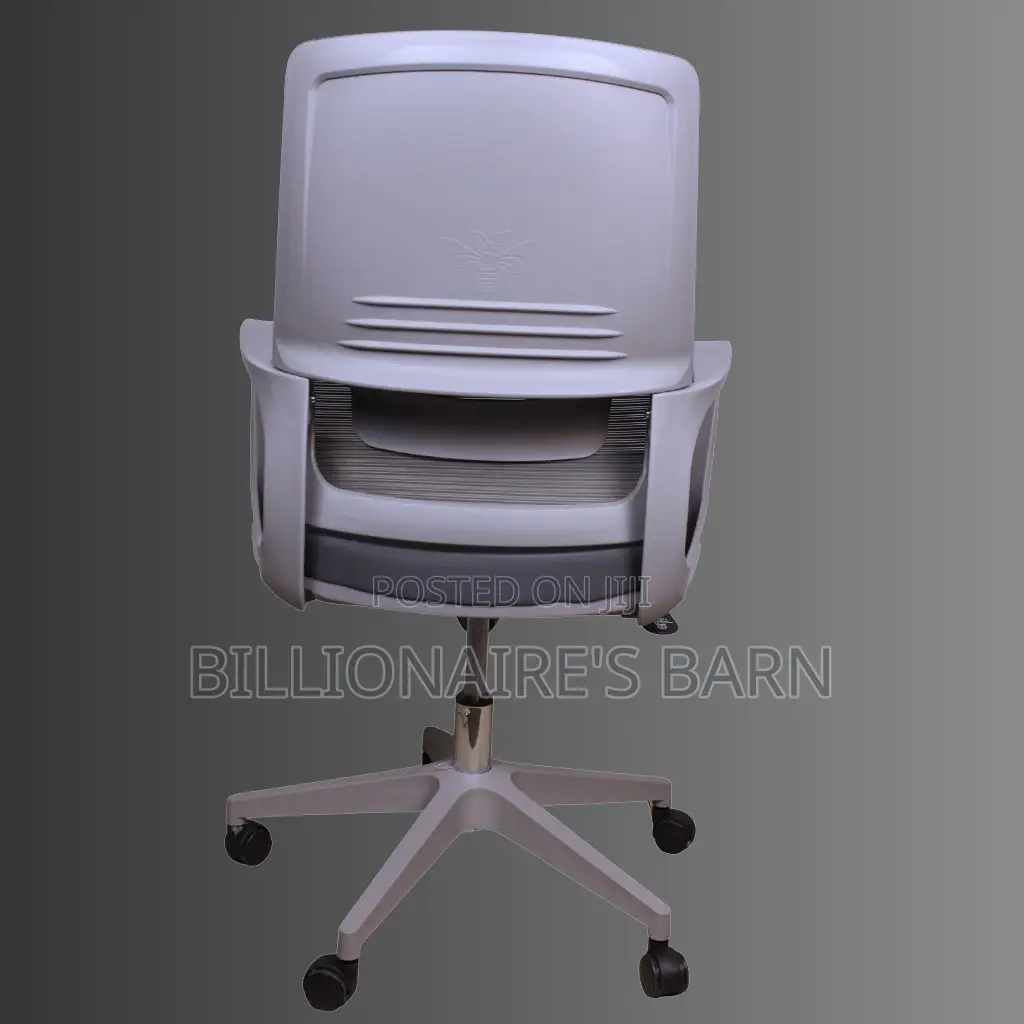Mid-Back Grey Mesh Chair – Ergonomic Comfort With Lumbar Support