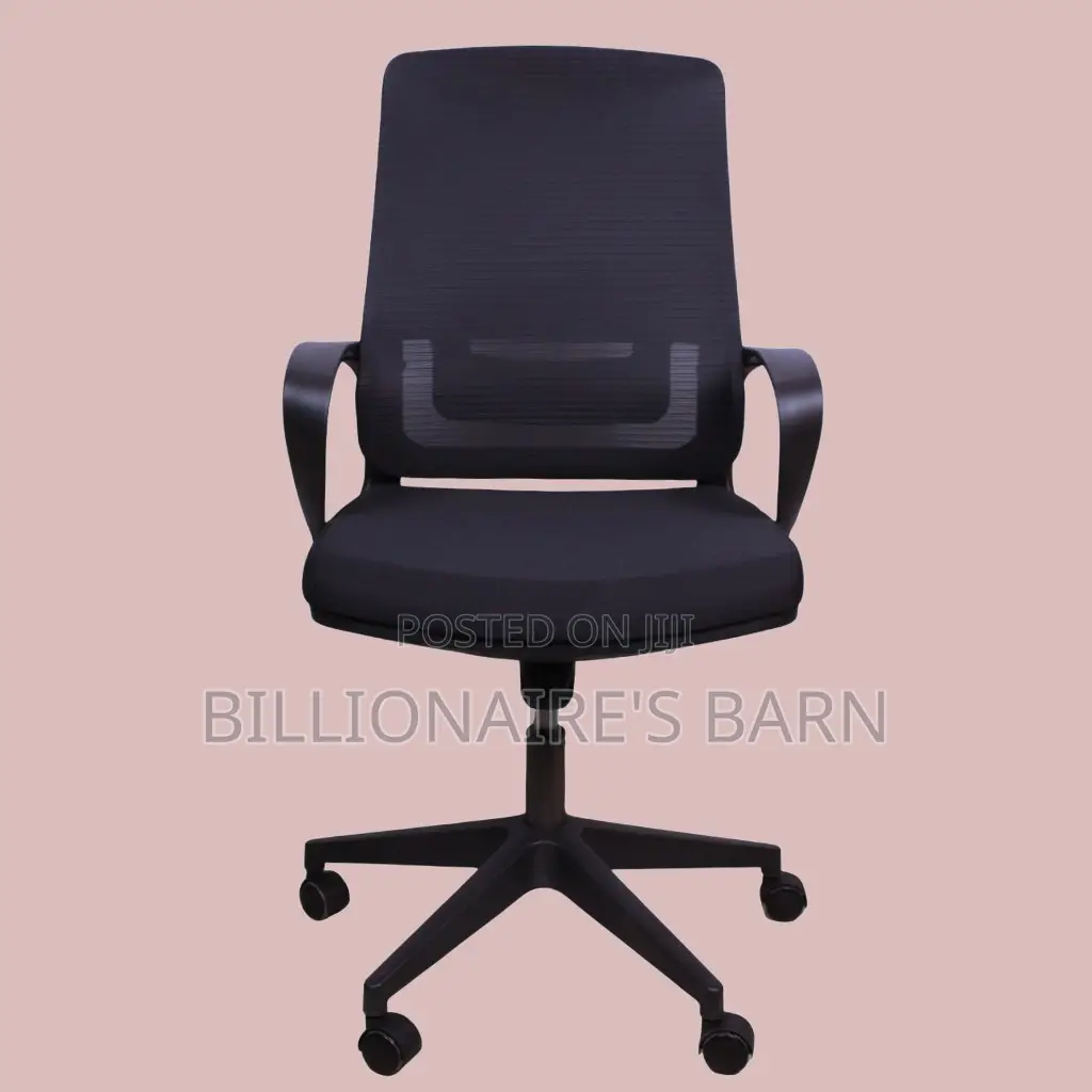 Ergonomic Black Mesh Chair – Mid Back Design for Focused Work.