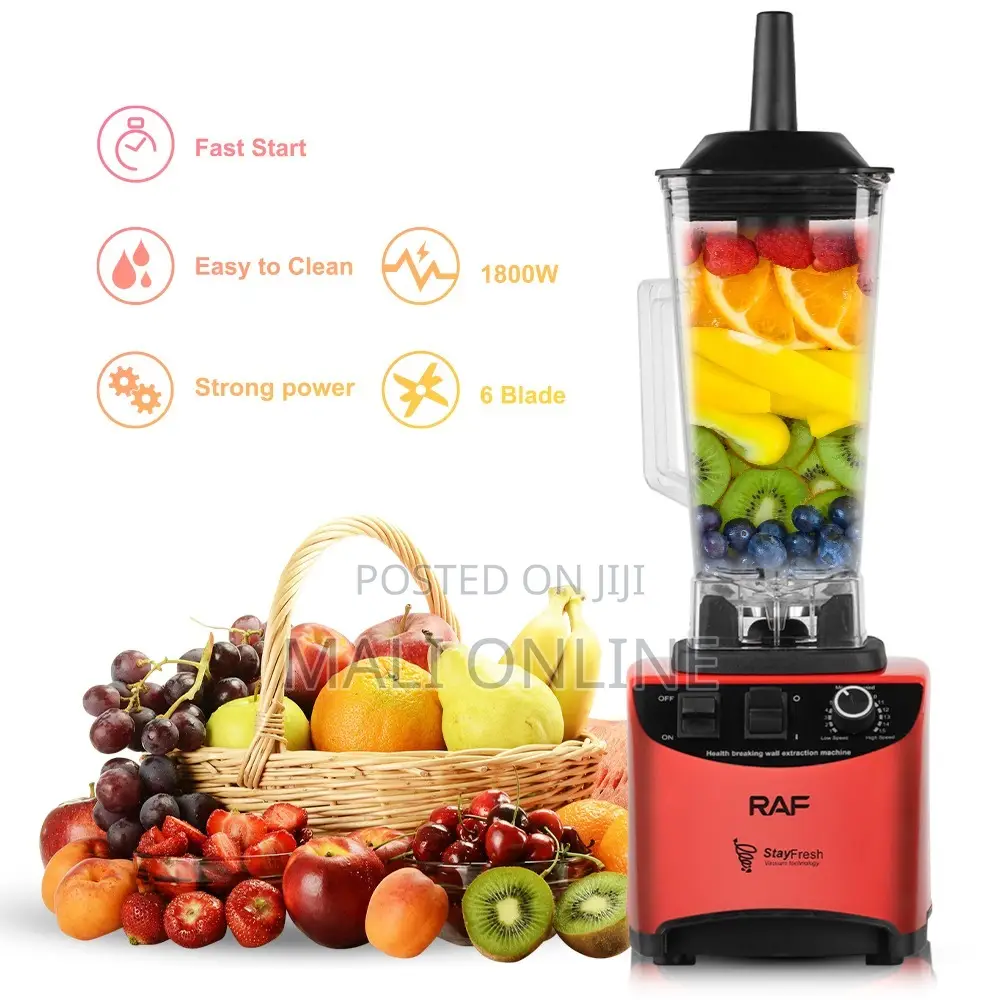 Raf Electric Juicer Blender 1800w Professional Kitchen Mixer