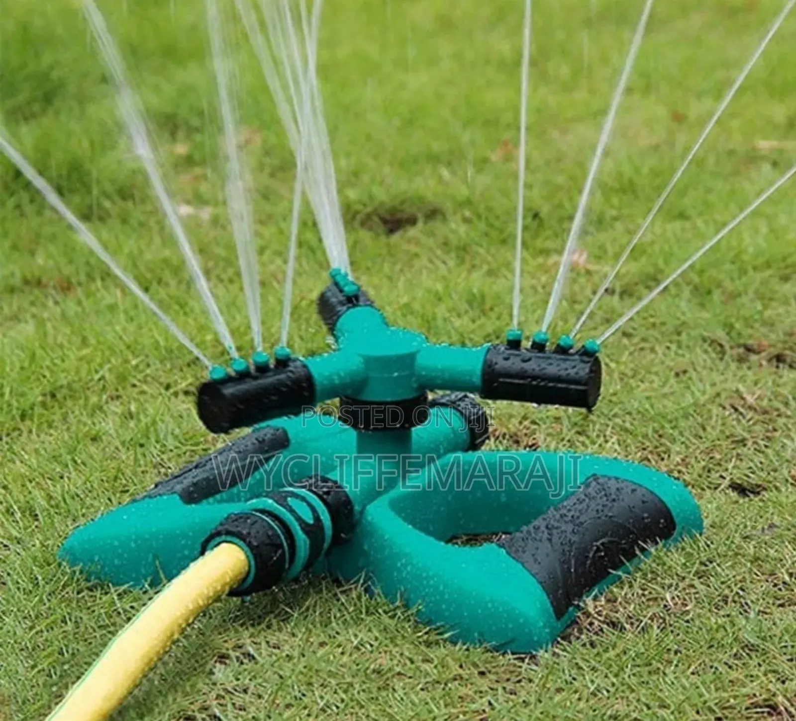 3 Arm Garden Sprinkler With 2 Angle Spray Options