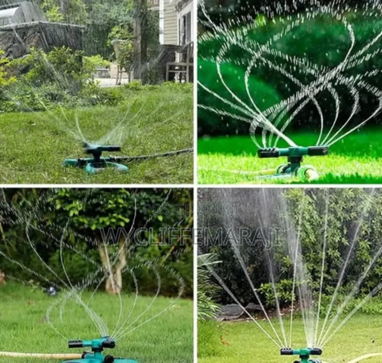 3 Arm Garden Sprinkler With 2 Angle Spray Options