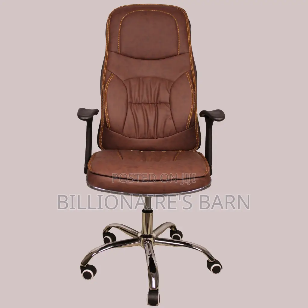 High-Back Leather Executive Chair – Ergonomic Design Plush Armrests,