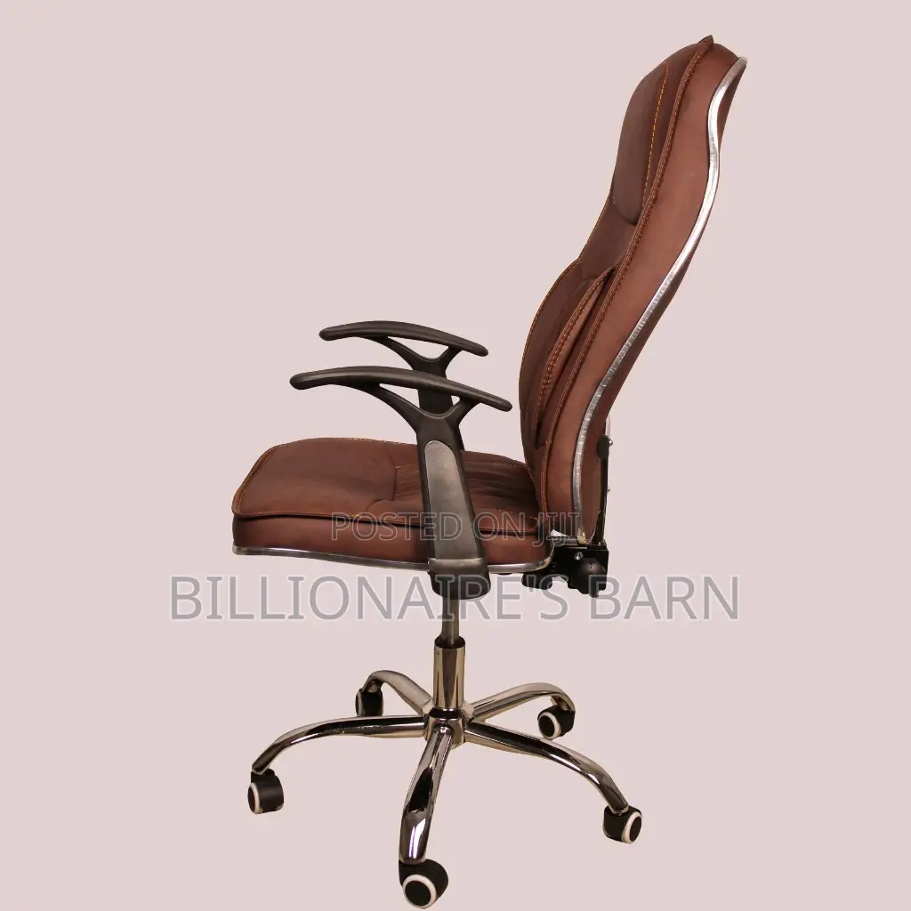 High-Back Leather Executive Chair – Ergonomic Design Plush Armrests,
