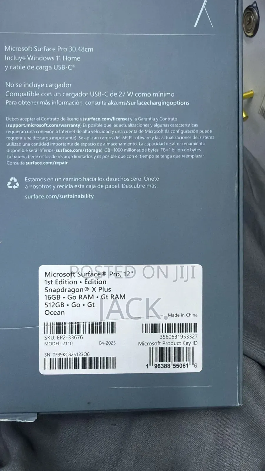 Laptop Microsoft Surface Pro 11th Edition, a Copilot+ PC 16GB SSD 512GB