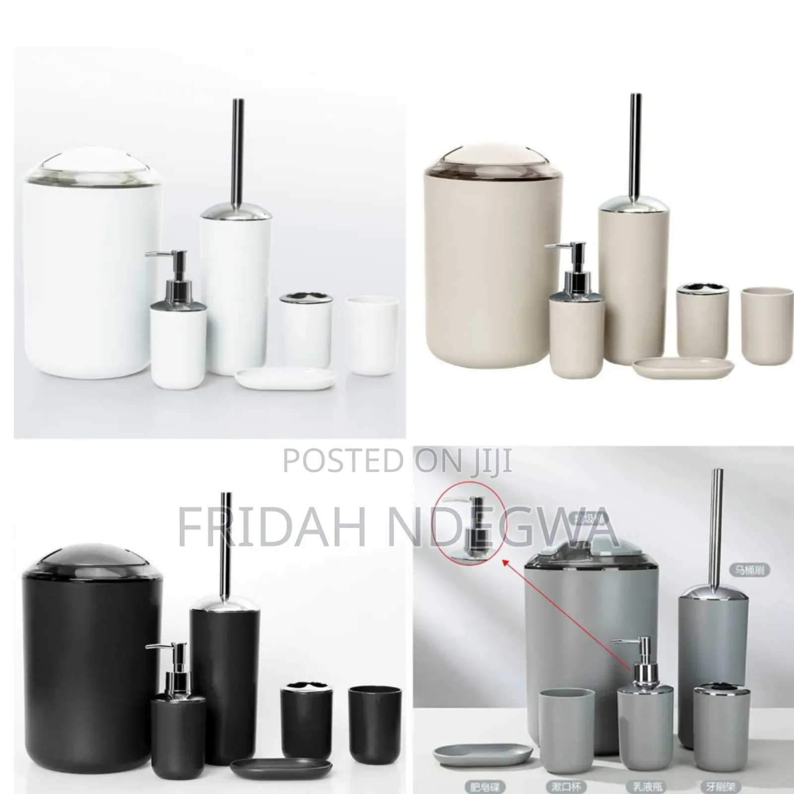6pcs Bathroom Accessories Set