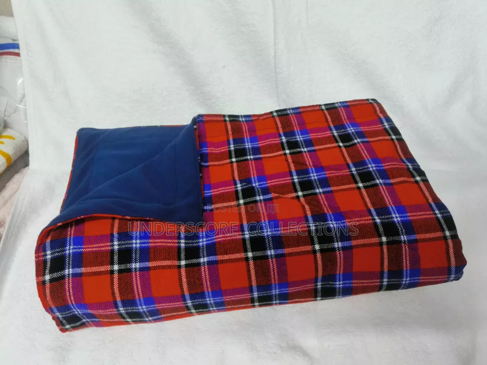 Red Checked Masai Fleece Blankets