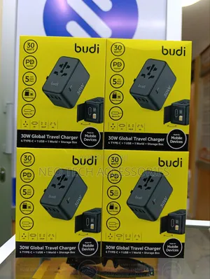 Budi 30w Global Travel Charger(5-in-1 Charging Hub)