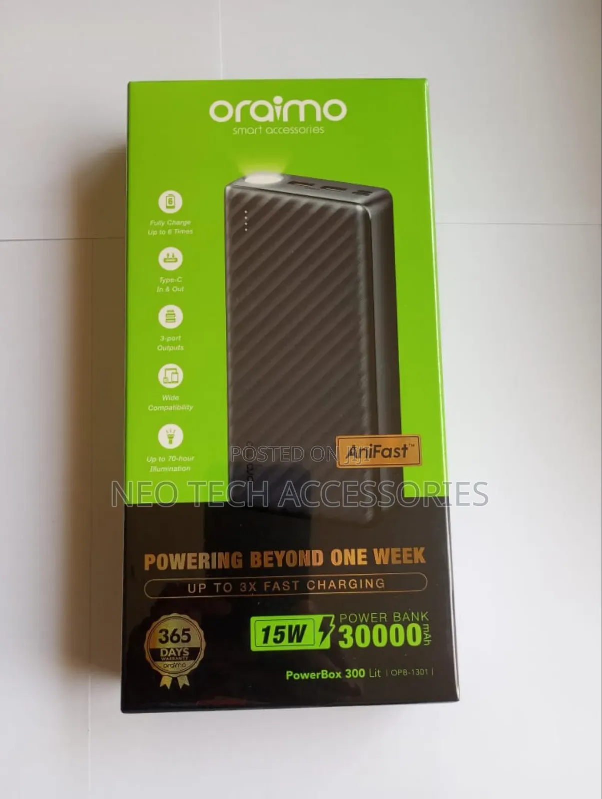 Oraimo Powerbox 300 Lit 30000mah Power Bank