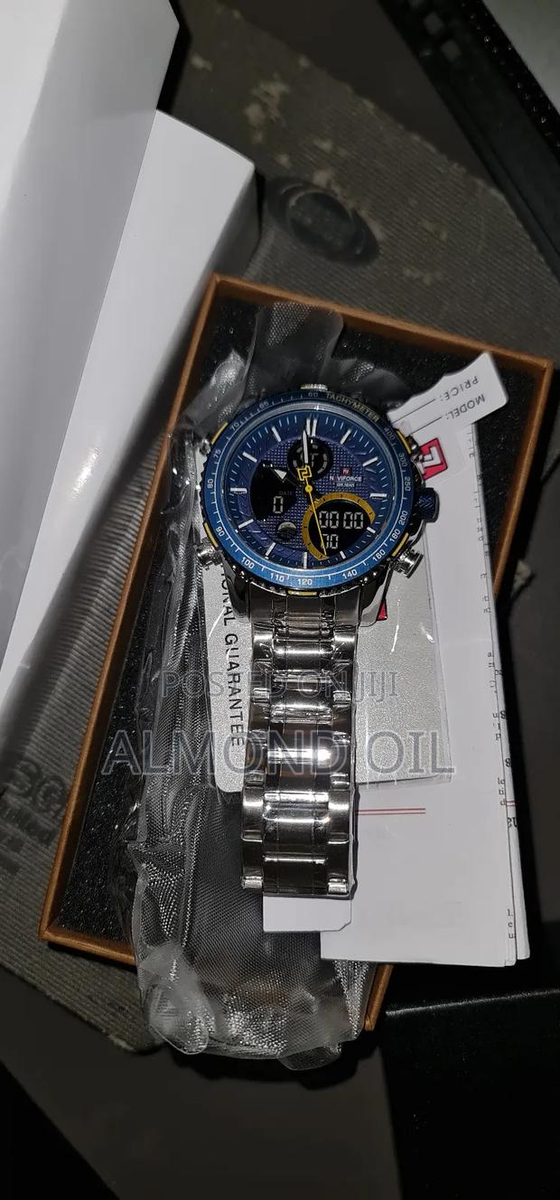 Naviforce Silver Steel Analog Digital Men Water Resist Quartz Watch - thumbnail 2