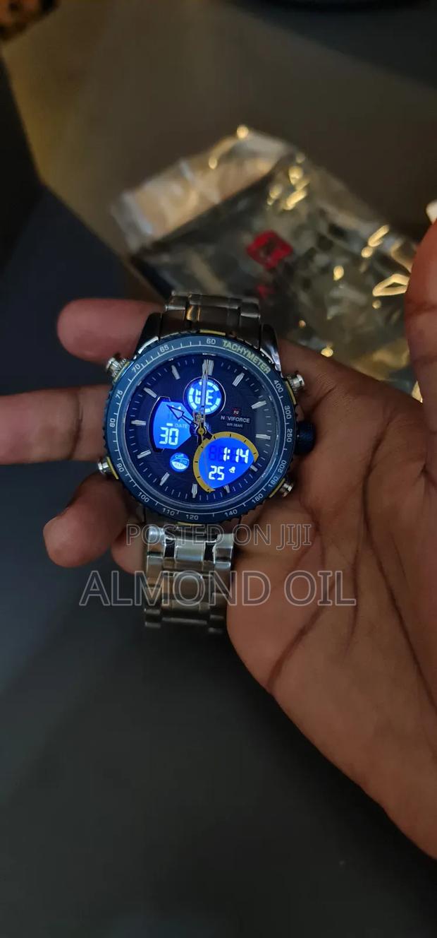 Naviforce Silver Steel Analog Digital Men Water Resist Quartz Watch - thumbnail 4