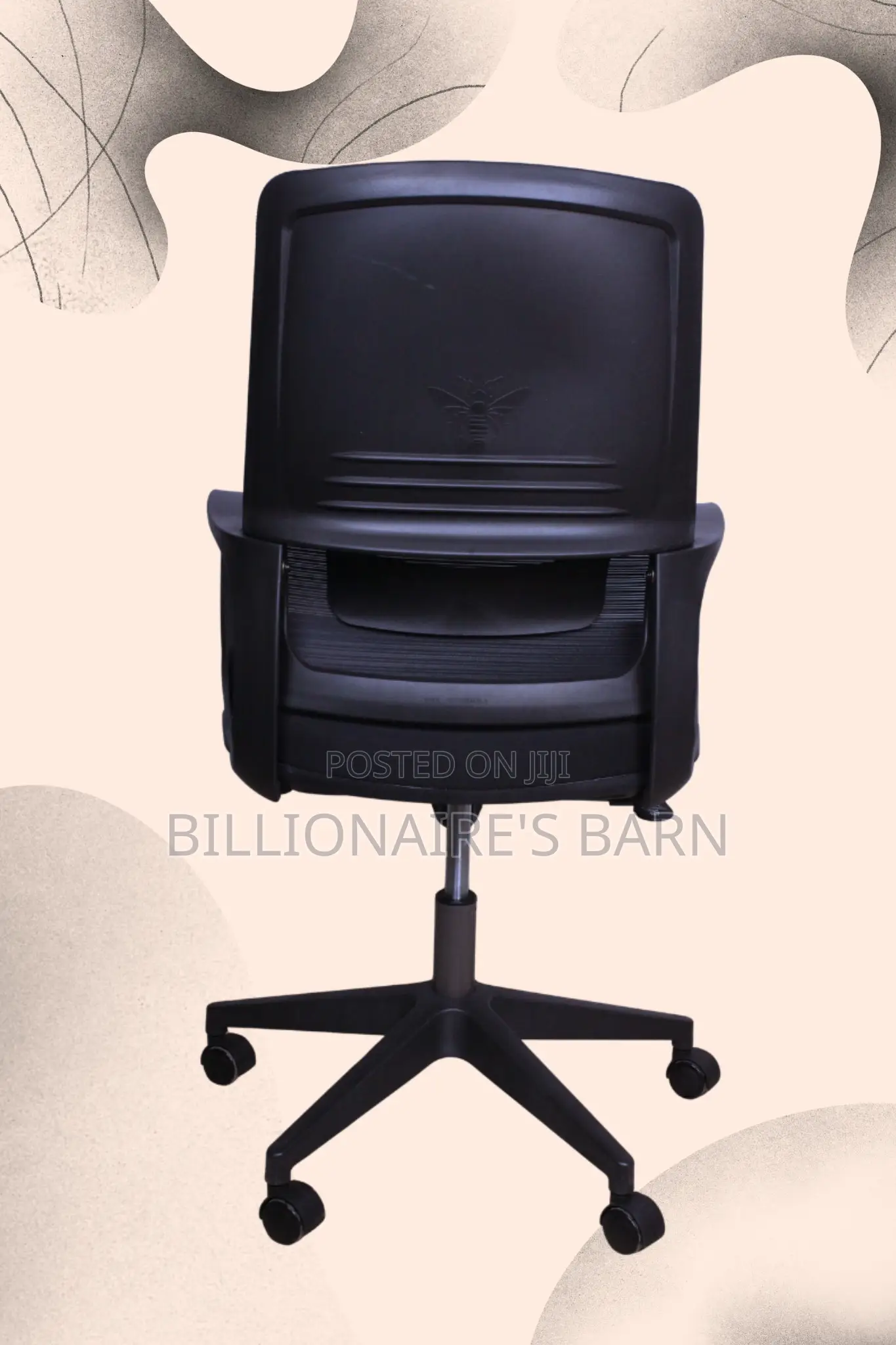 Black Ergonomic Mesh Office Chair — Strong Stable Base
