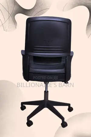 Black Ergonomic Mesh Office Chair — Strong Stable Base