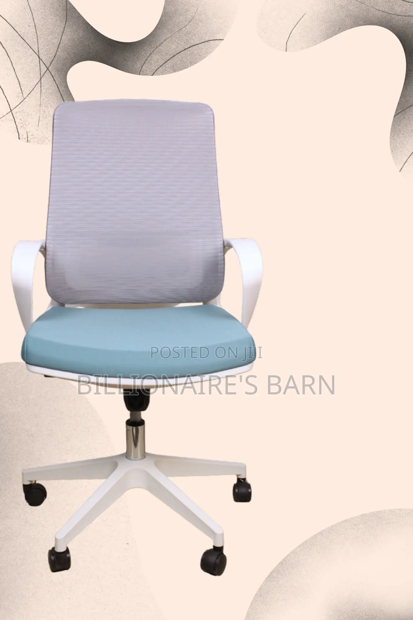 Modern White Ergonomic Mesh Office Chair | Adjustable Height