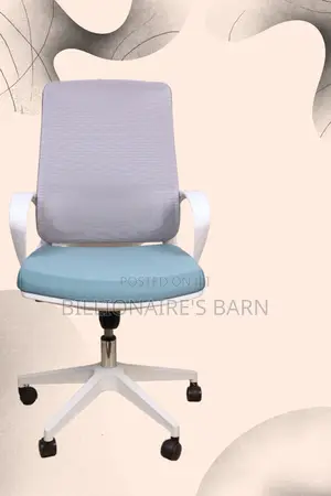 Modern White Ergonomic Mesh Office Chair | Adjustable Height