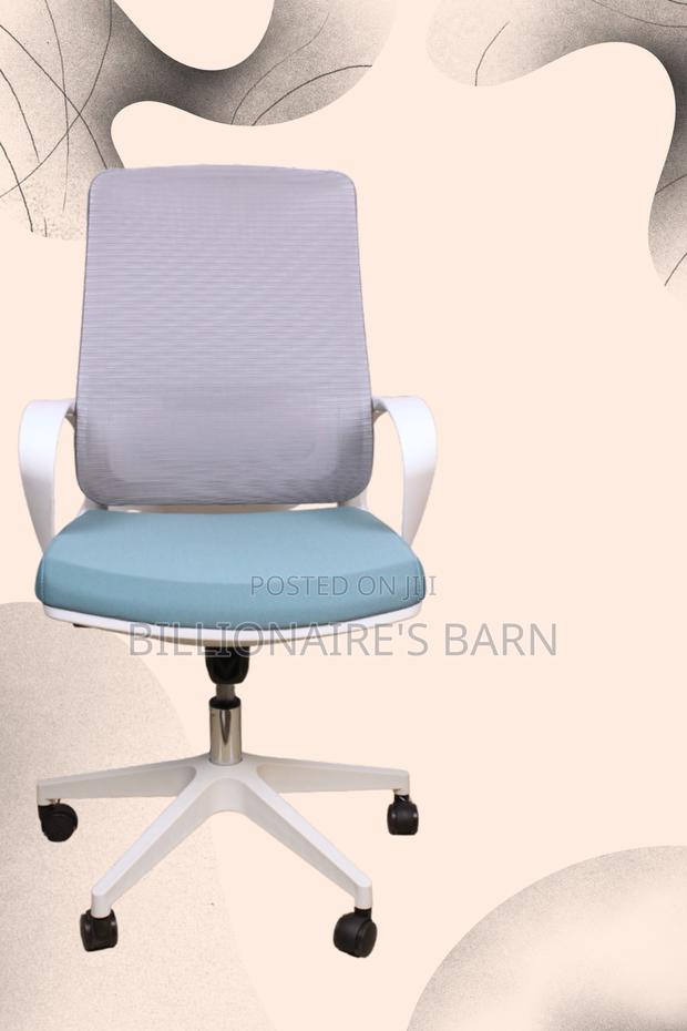 Modern White Ergonomic Mesh Office Chair | Adjustable Height