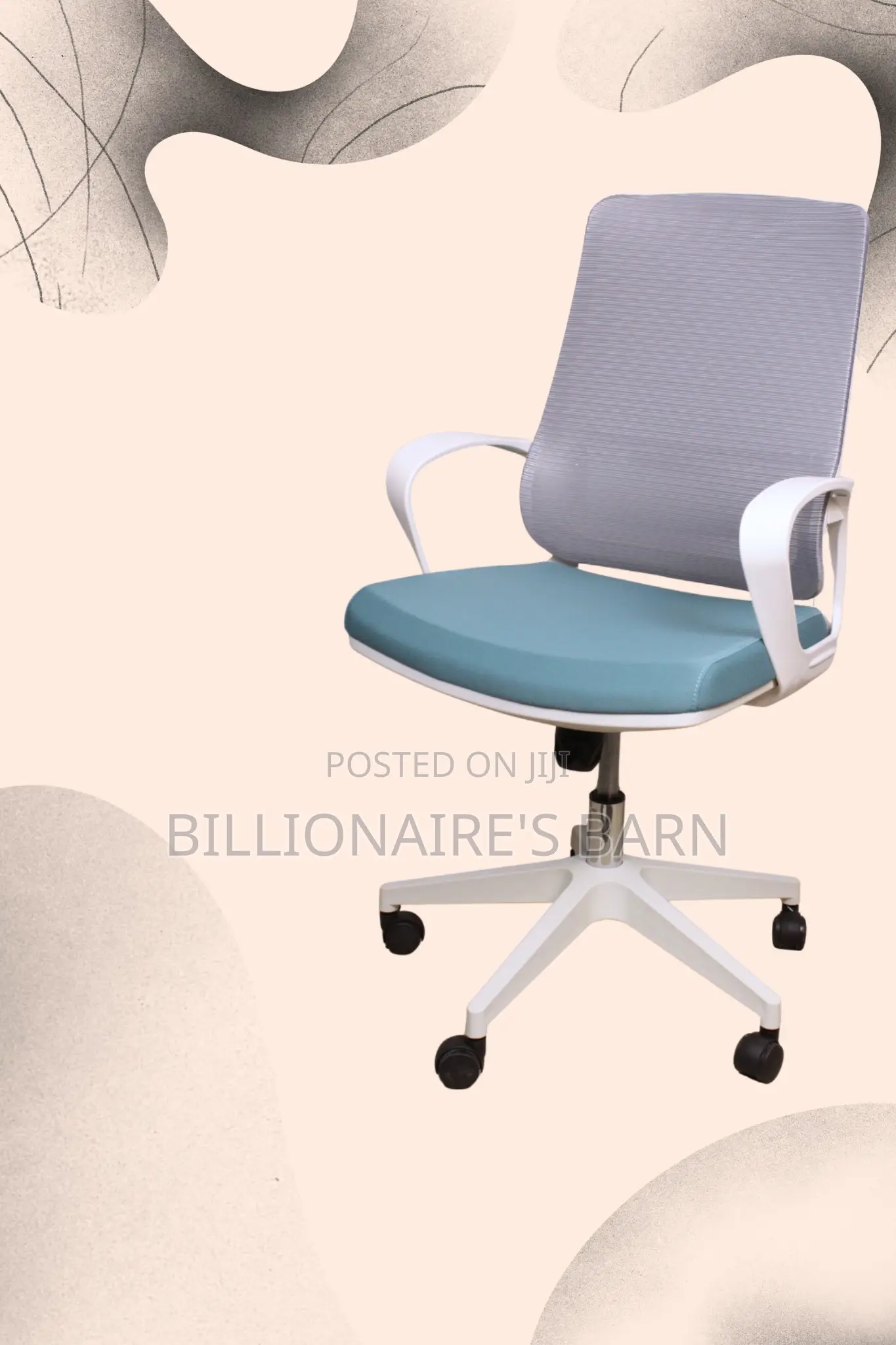 Modern White Ergonomic Mesh Office Chair | Adjustable Height