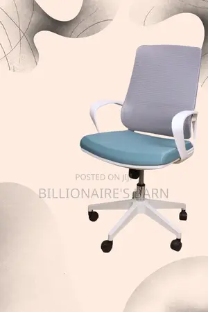 Modern White Ergonomic Mesh Office Chair | Adjustable Height