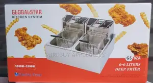 Globalstar Double Tank 6+6lt Chips/Chicken Stainless Double Deep Fry