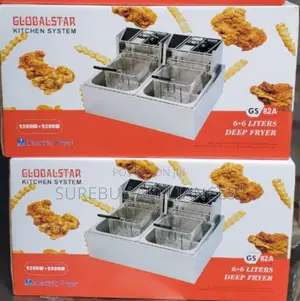 Globalstar Double Tank 6+6 Litres Chips/Chicken Double Deep Fryer