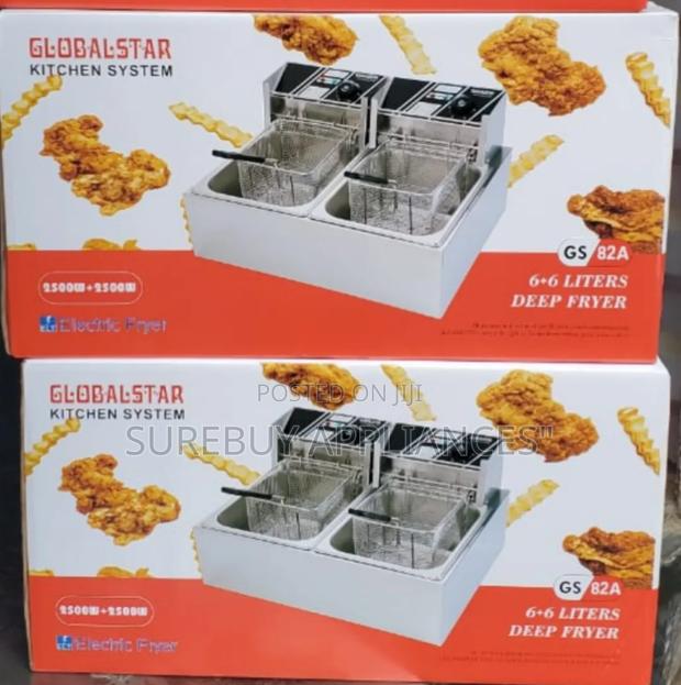 Globalstar Double Tank 6+6 Litres Chips/Chicken Double Deep Fryer