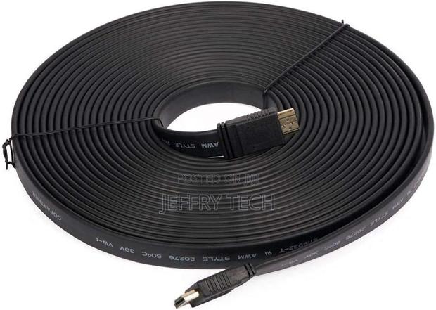 Flat Cable Hdmi to Hdmi 1080p 20 Meter, Black