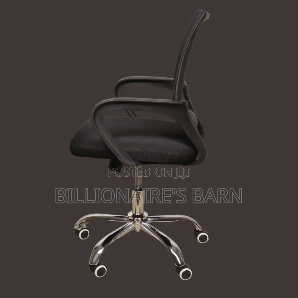 Secretarial Mesh Office Chair, With Cushioned Fabric Seating