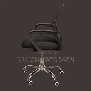 Secretarial Mesh Office Chair, With Cushioned Fabric Seating