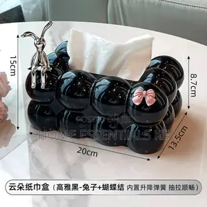 *Bubble Tissue Box /Serviette Holder-Black White